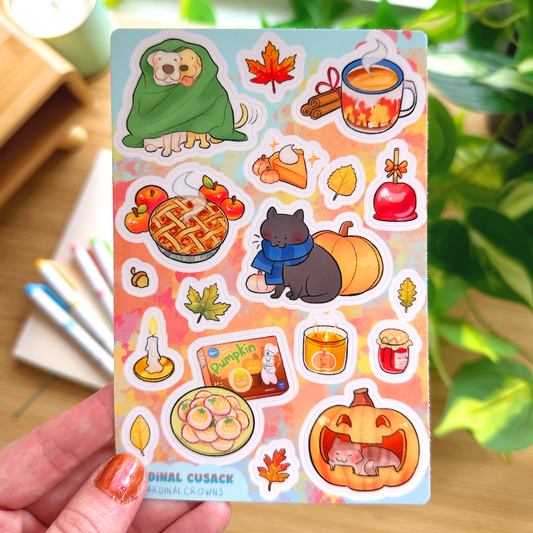 Autumn Aesthetic Sticker Sheet