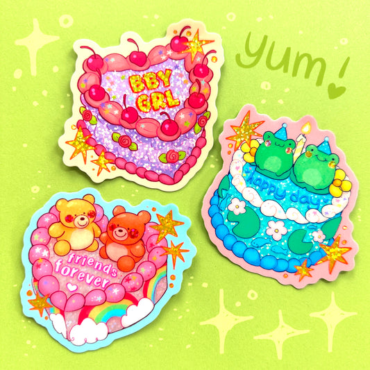 Cute Cake Stickers