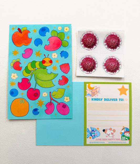 Caterpillar Munchies Postcard Print