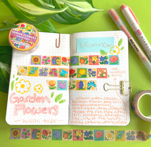 Garden Flowers Washi Tape