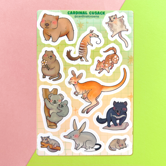 Marsupial Mascot Stickers