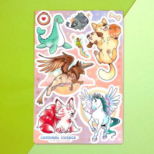 Mythical Creatures Sticker Sheet