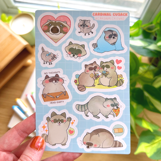 Raccoon Sticker Sheet