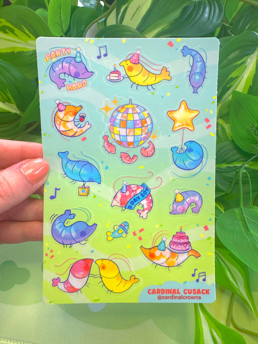 Shrimp Party Sticker Sheet