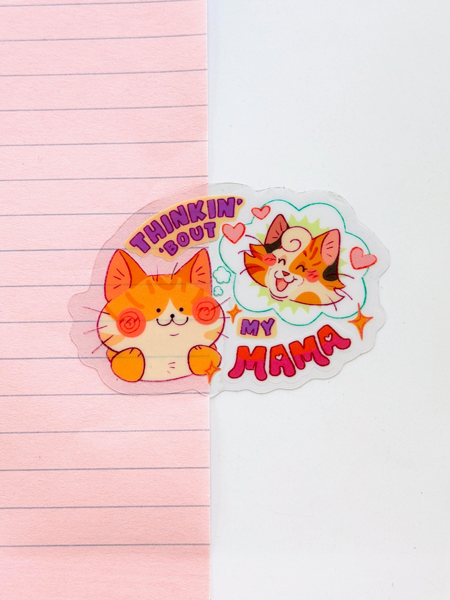Thinkin' 'Bout my Mama Transparent Sticker