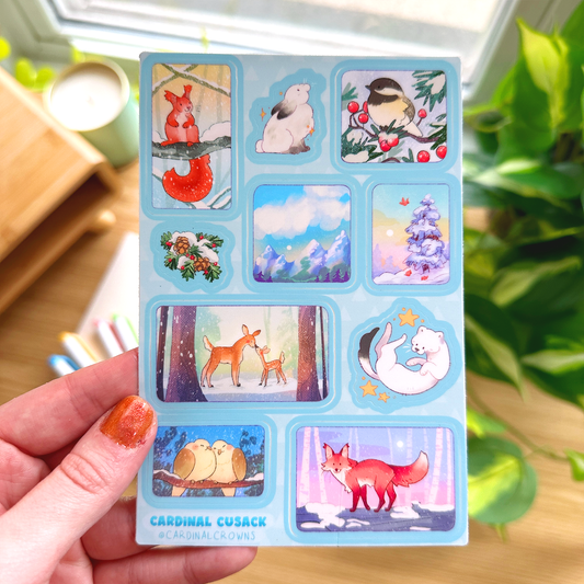 Winter Forest Sticker Sheet