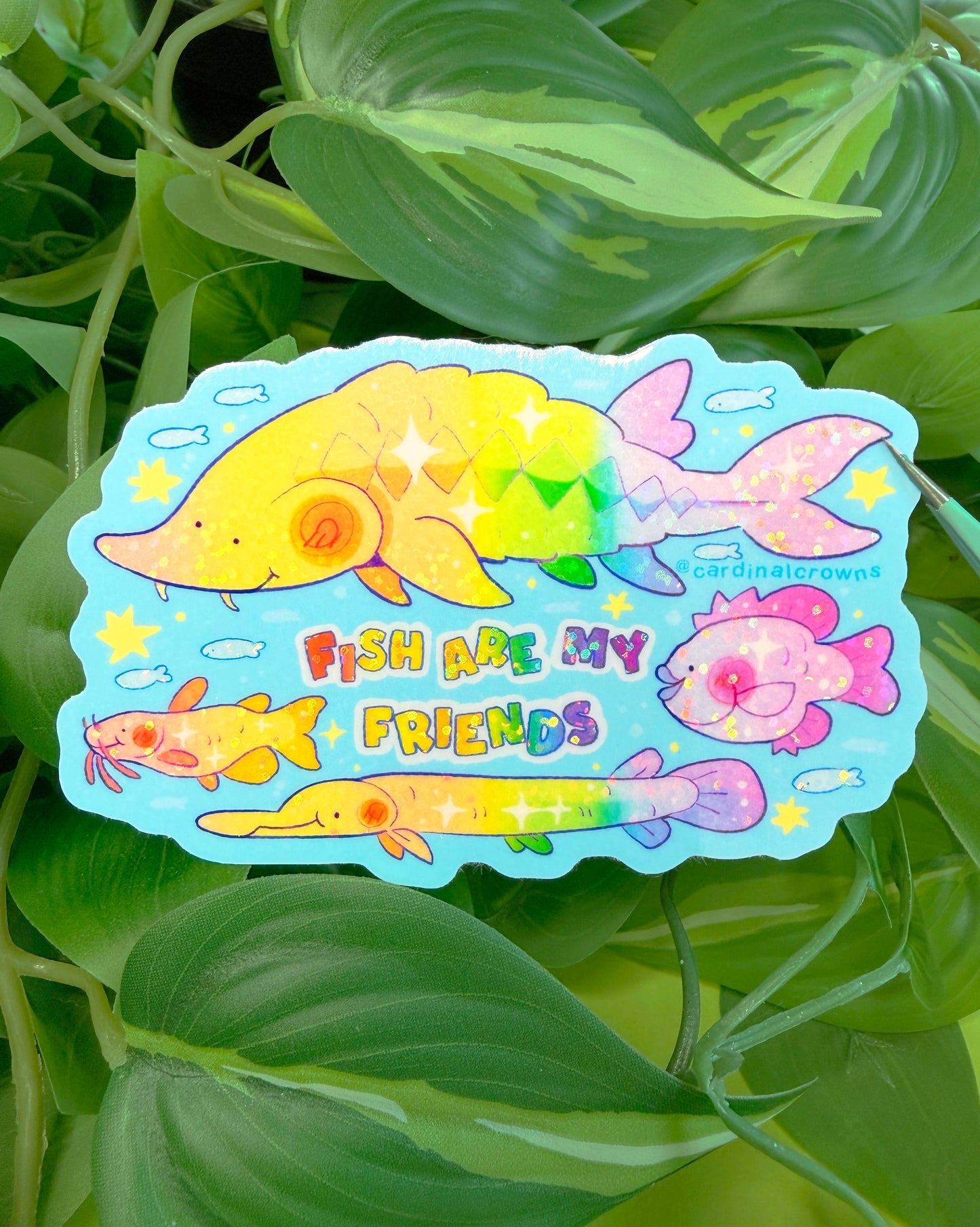 Fish Are My Friends Sticker