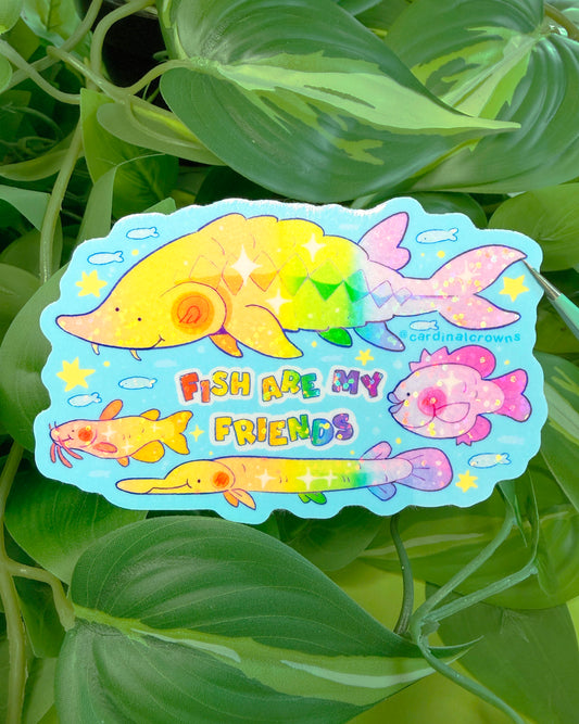Fish Are My Friends Sticker