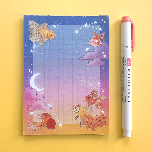 Celestial Goldfish Memo Pad