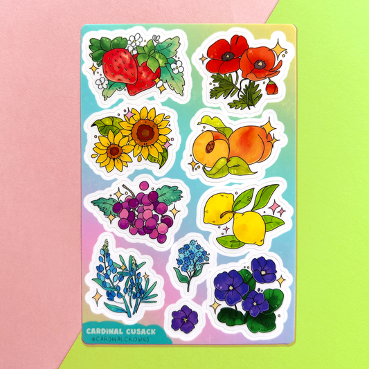 Fruits & Flowers Sticker Sheet