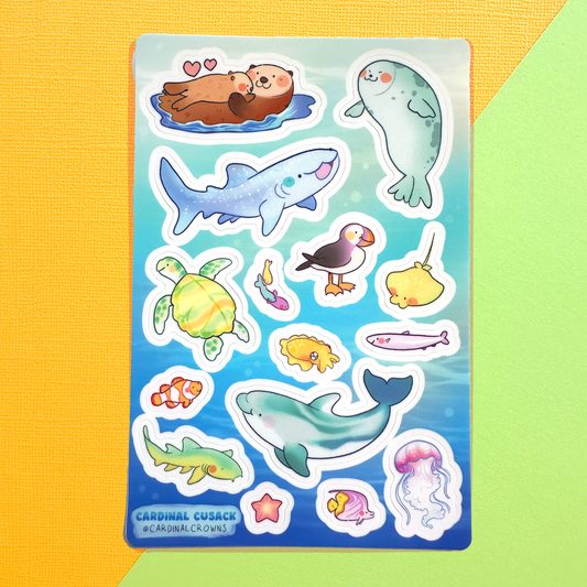 Ocean Animals Sticker Sheet