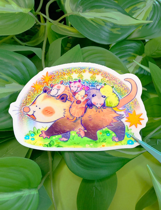Possum Family Sticker