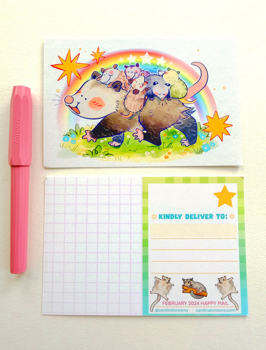 Possum Family Mini Print