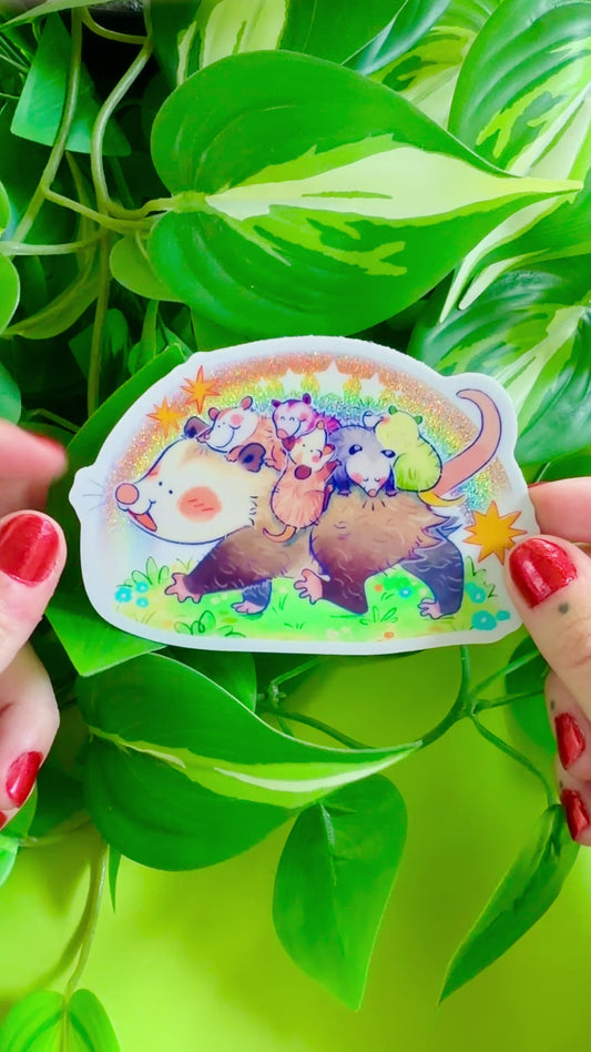 Possum Family Sticker