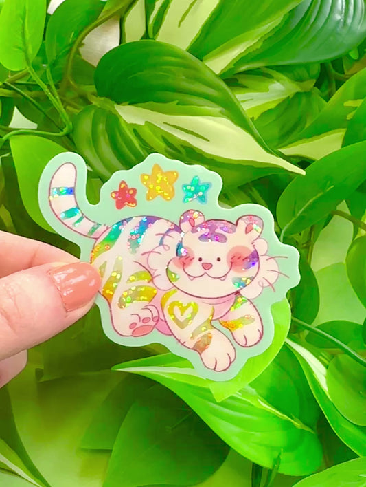 Scribbles the Rainbow Tiger Sticker