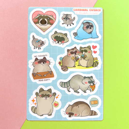 Raccoon Sticker Sheet