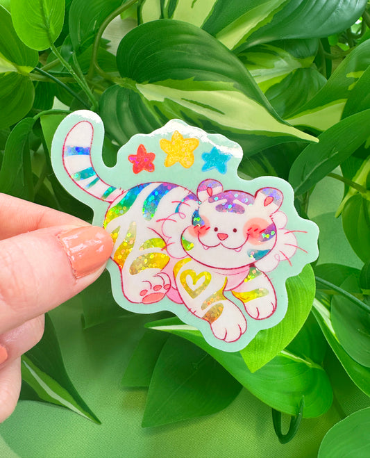 Scribbles the Rainbow Tiger Sticker