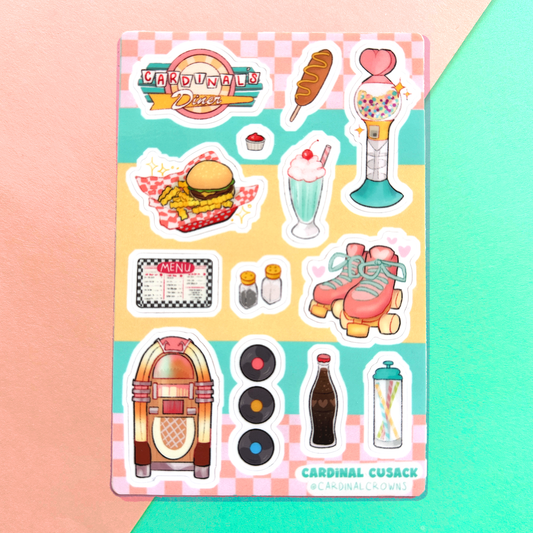Retro Diner Sticker Sheet
