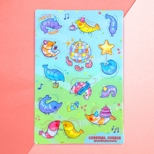 Shrimp Party Sticker Sheet