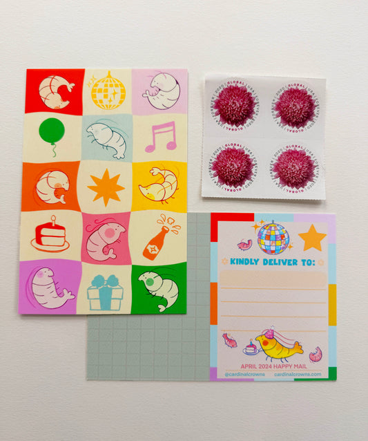 Shrimp Party Mini Print