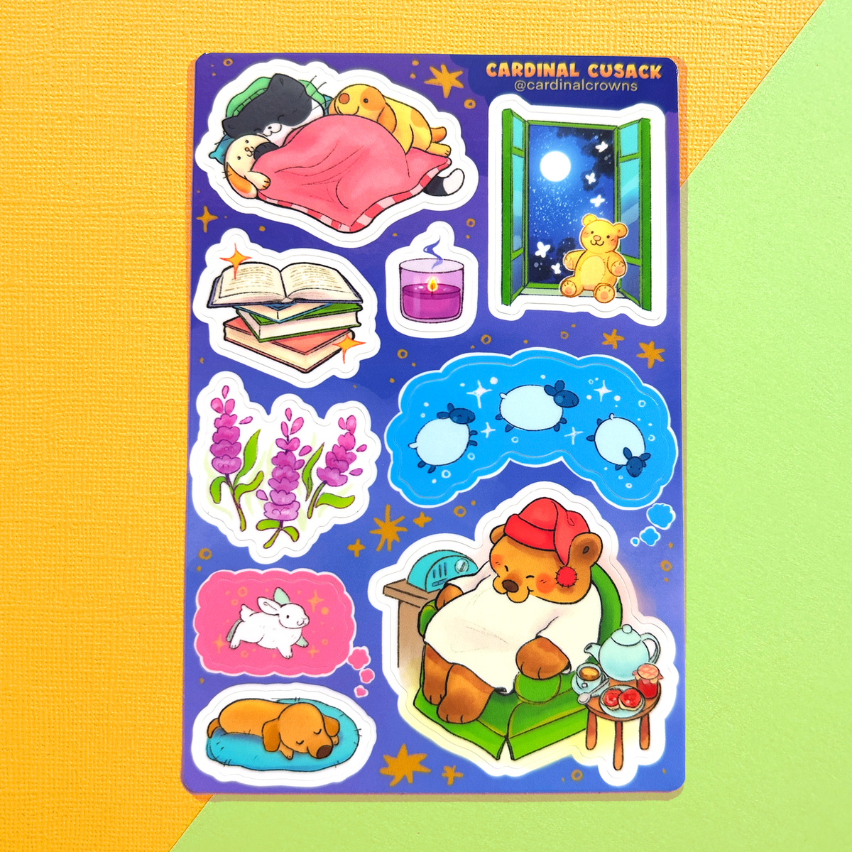 Sleepy Moving Sticker Sleepytime Sticker Sheet – CardinalCrowns